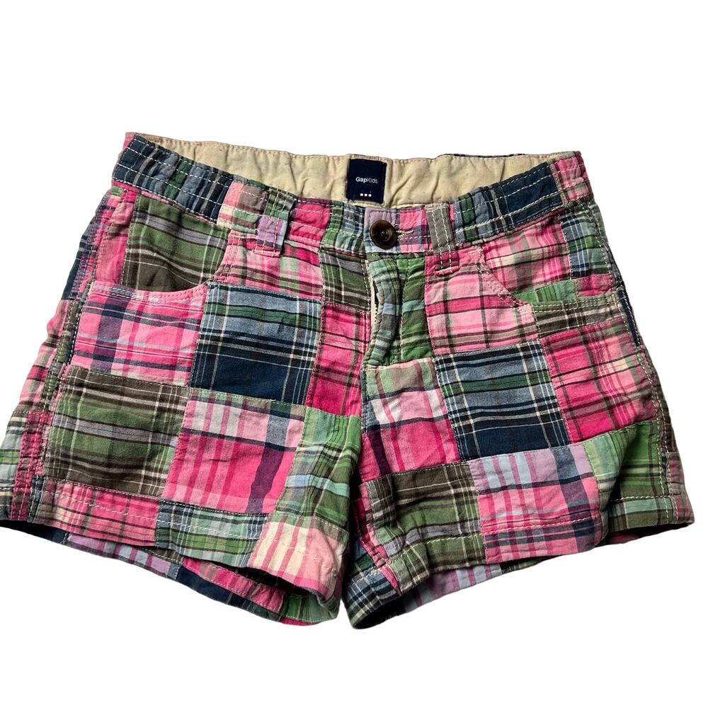 Gap Kids Plaid Shorts with Button Front Closure Sz 8